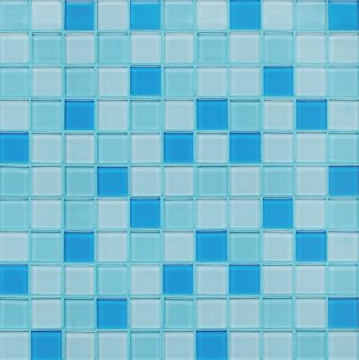 Мозаика Orro mosaic FRESH WATER 29.5x29.5 голубая глянцевая, чип 25x25 квадратный