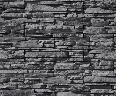 Камень искусственный White Hills 109-80 Кросс Фелл 20x10 / 30x10 / 50x10 черный рельефный / матовый