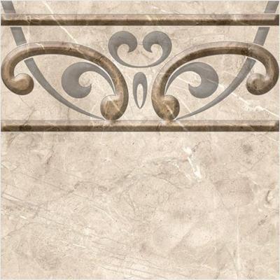 Декоративная плитка ALMA Ceramica DFU03PET024 Petra 41.8x41.8 бежевая глазурованная глянцевая / неполированная классика / узоры