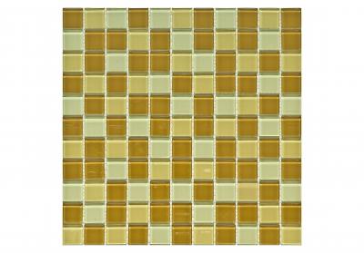 Мозаика Orro mosaic IRISH CREAM 29.5x29.5 желтая глянцевая, чип 25x25 квадратный