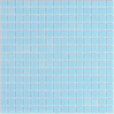 Мозаика ROSE MOSAIC A11 Matrix color 1 (размер чипа 10x10 мм) 31.8x31.8 голубая глянцевая моноколор