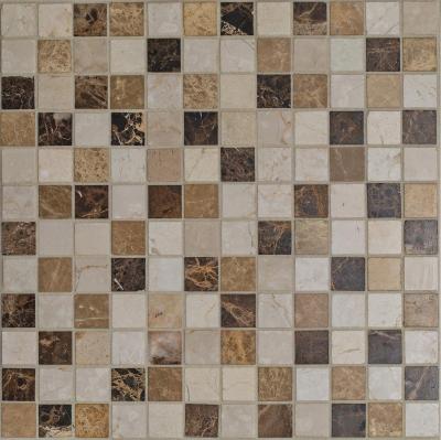 Мозаика Orro mosaic MICONOS 30.5x30.5 микс коричневая/бежевая матовая, чип 23x23 квадратный