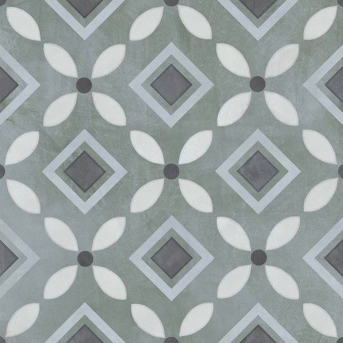 Декор Kerama Marazzi VT\A595\5301 Чементо 20x20 серый матовый с орнаментом / пэчворк