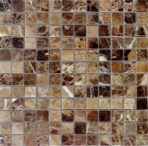 Мозаика Marble Mosaic Mosaic square 48X48 Emperador Dark Mat 30.5x30.5 коричневая матовая под камень, чип 48x48 квадратный