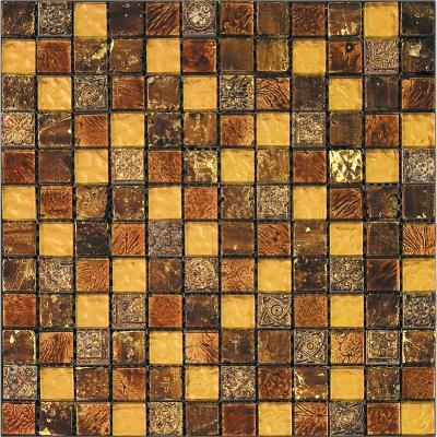 Natural Inka BDA-2307 Стекло, Мрамор, Агломерат коричневый, оранжевый, поверхность микс 29.8x29.8