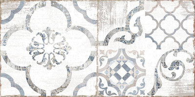 Настенная плитка ALMA Ceramica TWU09PSR014 Venezia 50x24.9 голубой / белая матовая пэчворк