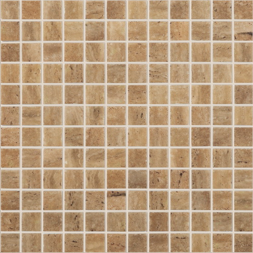 Мозаика Vidrepur С0002307 Stones № 4100 (на сетке) 31.7x31.7 коричневая матовая под камень, чип 25x25 квадратный