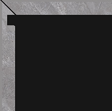 Спецэлемент (бордюр) Cerdomus 75498 Supreme Battiscala Sx Grey Lev. 4.8x60 серый полированный под камень