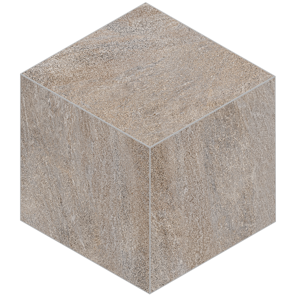 Мозаика Estima Mosaic/TN03_NR/25x29/Cube Tramontana Multicolor 25x29 коричневая неполированная под камень, чип ромб