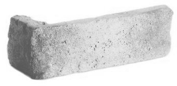Угловой элемент Zikkurat Арагон 1-00-01 7x23.3 белый рельефный под кирпич