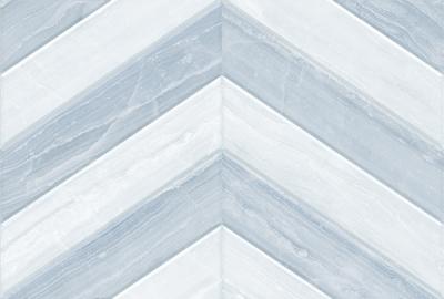 Настенная плитка Global Tile 9AS0139 Ars шеврон 40x27 бело-голубая матовая под мрамор