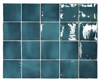 Настенная плитка Equipe 26915 Manacor Glacier 10x10 синяя глянцевая моноколор