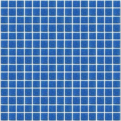 Мозаика ROSE MOSAIC A15 Matrix color 2 (размер чипа 10x10 мм) 31.8x31.8 синяя глянцевая моноколор