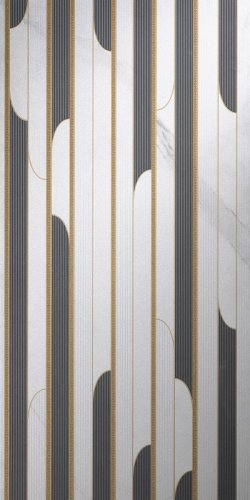 Керамогранит Serenissima Cir 38899 Showall Art Deco 60x120 серый / кремовый матовый узор