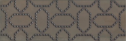 Декоративная плитка Kerama Marazzi DC\D08\13062TR Раваль 30x89.5 (9 мм) коричневая матовая под металл / с орнаментом