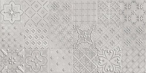 Декоративная плитка Kerlife 919557 Luce Collage Perla 31.5x63 серая матовая орнамент