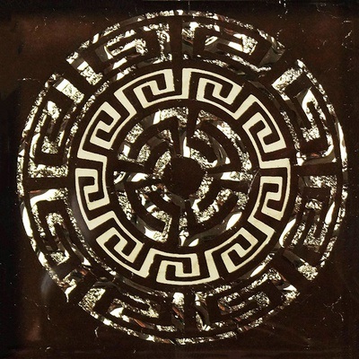 Напольная вставка Роскошная мозаика ВБ 42 6.6x6.6 Альтаир золотая стеклянная