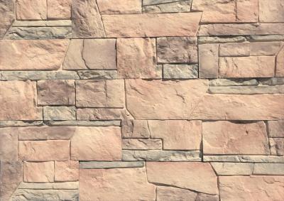 Декоративный камень Zikkurat Безенгийская Стена 1-20-52 вариативный размер, бежевый рельефный под камень