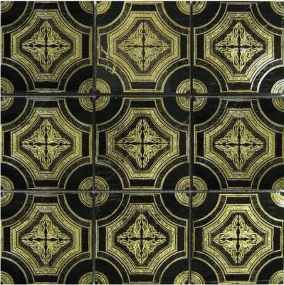 Мозаика FK Marble 30143 Luxury Mosaic Zeus 17 30.5x30.5 золотой / черная полированная