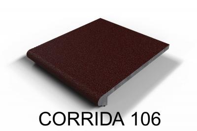 Ступень фронтальная Элит Бетон Corrida 106 31х33 красно-коричневая глазурованная матовая под камень