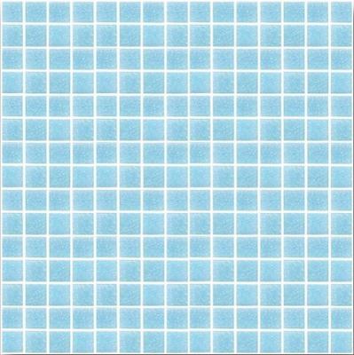 Мозаика ROSE MOSAIC A12 Matrix color 1 (размер чипа 10x10 мм) 31.8x31.8 голубая глянцевая моноколор