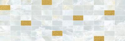 Декоративная плитка Laparet х9999281056 Eden 60x20 голубой / золотой матовый под камень