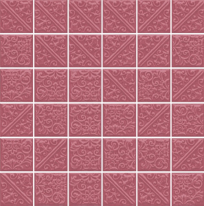 Настенная плитка Kerama Marazzi 21028 Ла-Виллет 30.1x30.1 розовая глянцевая мозаика / узоры