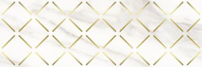 Декоративная плитка Laparet х9999281047 Aragon 60x20 белый / золотой матовый под камень