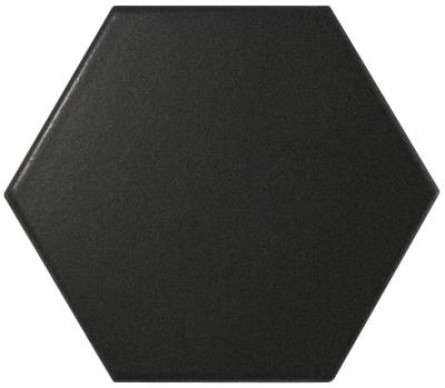Настенная плитка Equipe 21909 Scale 12.4x10.7 черная матовая моноколор