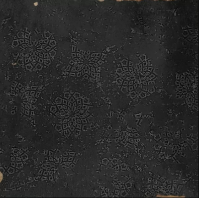 Настенная плитка WOW 111360 Mestizaje Zellige Decor Graphite 12.5x12.5 черная глянцевая под камень / орнамент