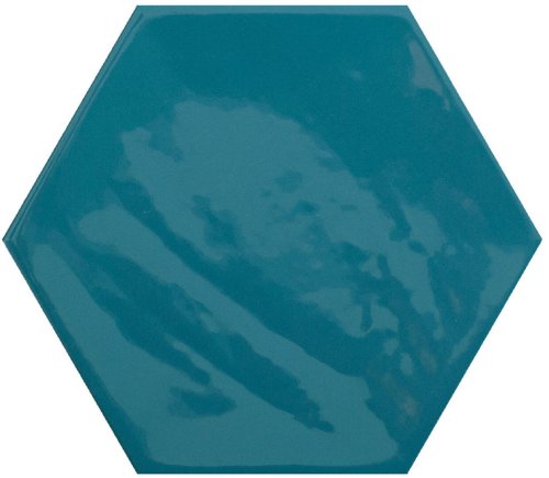Настенная плитка Cifre 78801169 Kane Hexagon Marine 16x18 синий рельефная / глянцевая моноколор