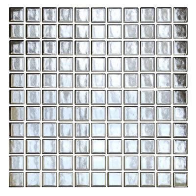 Мозаика Star Mosaic CIO917JY / С0003183 Silver Glossy 30.25x30.25 серебряная глянцевая моноколор, чип 25x25 мм квадратный