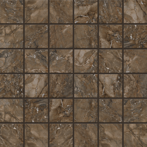 Мозаика ESTIMA Mosaic/BR04_NS/30x30/5x5 Bernini Dark Brown 30x30 коричневая неполированная под камень, чип 5x5 квадратный