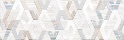 Декоративная плитка ALMA Ceramica DWU11MDS004 Medis 60x20 бежевая / белая глянцевая с орнаментом