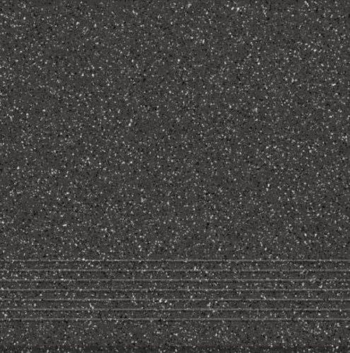 Ступень Cersanit ML4A403D Milton 29.8x29.8 чёрная натуральная под камень