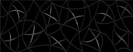 Декоративная плитка Azori 587112002 Декор Vela Nero Stella 20.1x50.5 черная глазурованная глянцевая узоры