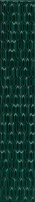 Бордюр Kerama Marazzi LSB001 Левада 40х7 зеленый глянцевый с орнаментом
