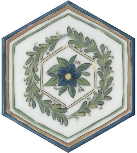 Декор Kerama Marazzi VT\A536\24035 Флорентина 20x23,1 белый глянцевый майолика / флористика