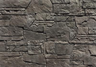 Декоративный камень Zikkurat Безенгийская Стена 1-35-01 вариативный размер, серый рельефный под камень