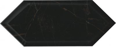 Настенная плитка Kerama Marazzi 35010 Келуш грань 14х34 черная глянцевая под камень
