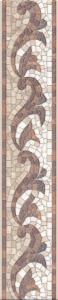 Бордюр Kerama Marazzi HGD\A233\6000L Пантеон 40x7.7 бежевый матовый мозаика / с орнаментом / узоры
