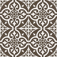 Напольная плитка Dualgres CHIC COLLECTION Chester Black 45x45 белая / коричневая глазурованная матовая пэчворк
