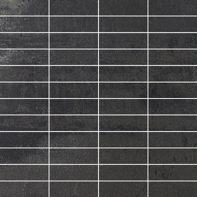 Мозаика TAU Ceramica 03083-0016 Corten B 30x30 серая / черная матовая под металл, чип 2.5x7 прямоугольный