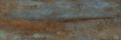Настенная плитка ALMA Ceramica TWU12OXD40R Oxide 74x24.6 голубая / коричневая глянцевая под металл