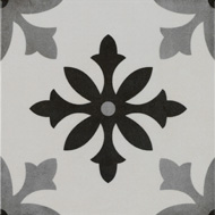 Керамогранит Pamesa Ceramica Degas blanco 22.3x22.3 серый матовый с орнаментом