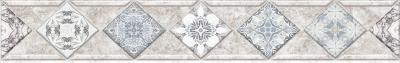 Бордюр ALMA Ceramica BWU58TVS404 Trevis 50x8.2 бежевый матовый под камень / с орнаментом