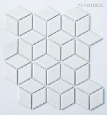 Мозаика NSmosaic PORCELAIN P-501 керамика 305х266 белая глянцевая моноколор
