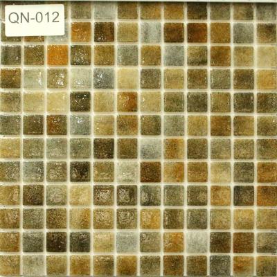Мозаика Gidrostroy Glass Mosaic QN-012 31.7x31.7 стеклянная светло-коричневая глянцевая, чип 25x25 квадратный