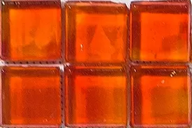 Мозаика Rose Mosaic SJ94 Casablanca / Galaxy 31.8x31.8 оранжевая глянцевая, чип 10x10 квадратный