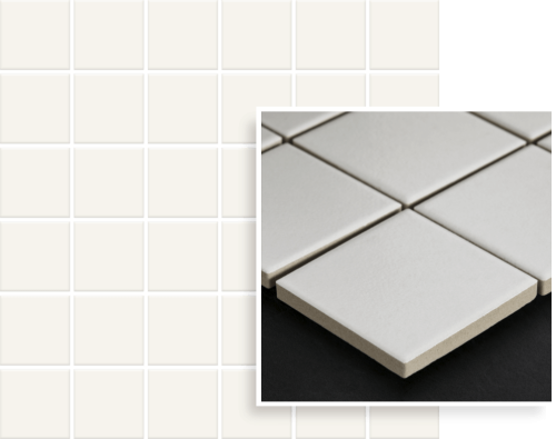 Мозаика Paradyz Albir Bianco Mozaika Prasowana K. 29.8x29.8 G1 белая глазурованная матовая / противоскользящая, чип 48x48 квадратный